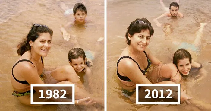 This Photographer Asks People To Reenact Their Old Photographs, Here's The Result (30 Pics)