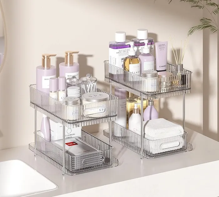 <span Style="Font:inherit;color:#d74b1f;"> Delamu 2-Tier Organizers</Span>: Keep Your Beauty Products In Order And In Sight