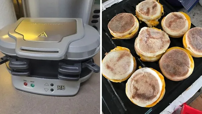 Create Delicious Breakfast Sandwiches Effortlessly With <span Style="Font:inherit;color:#d74b1f;"> The Dual Breakfast Sandwich Maker</Span> Featuring A Built-In Timer For Perfect Timing!