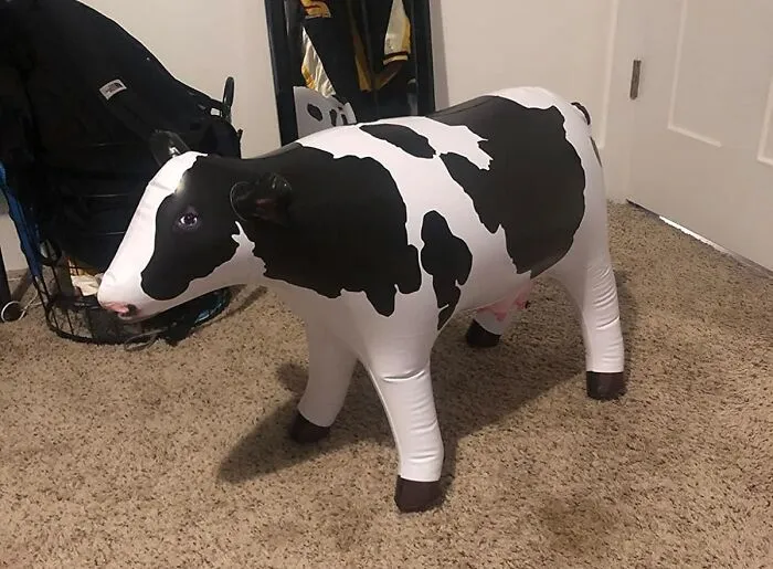 What The April Fool's Day Needed, An <span Style="Font:inherit;color:#d74b1f;"> Inflatable Cow</Span>. Cause Nothing Says ‘Prank’ Like A Farm Animal
