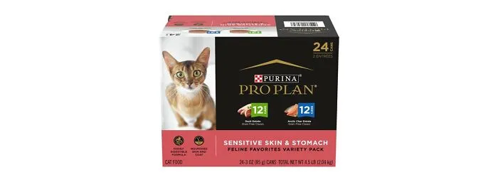 Best Wet Cat Food: Purina Pro Plan Sensitive Skin and Stomach Variety Pack
