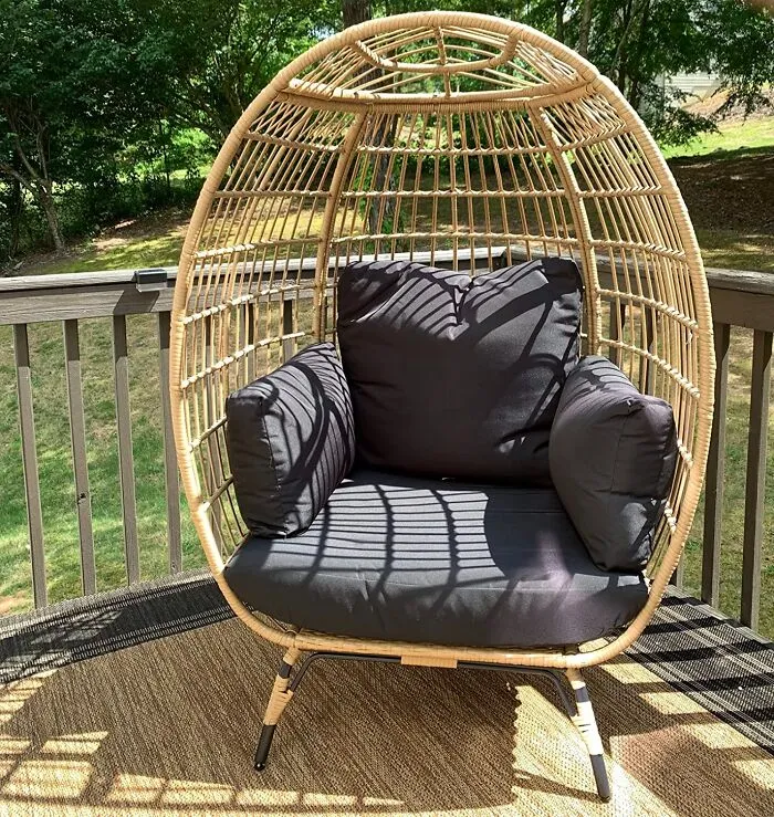 Lounge In Luxury: The Perfect <span Style="Font:inherit;color:#d74b1f;"> Oversized Wicker Egg Chair</Span> For Patio Bliss!