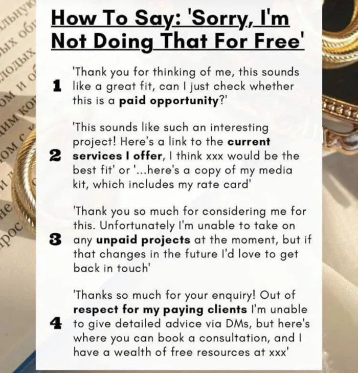 A Cool Guide To Not Doing Things For Free