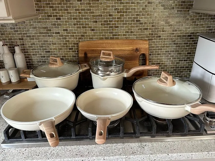 Upgrade Your Kitchen Game: <span Style="Font:inherit;color:#d74b1f;"> Carote’s 10 PC Granite Nonstick Cookware Set</Span> !