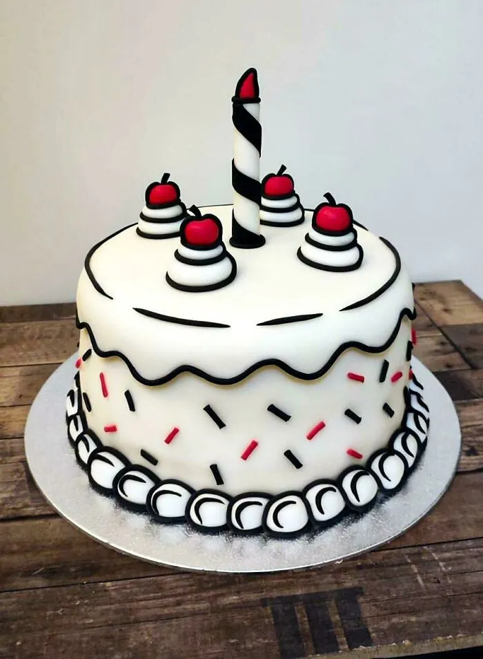 Mi novia ha hecho esta tarta que parece un dibujo