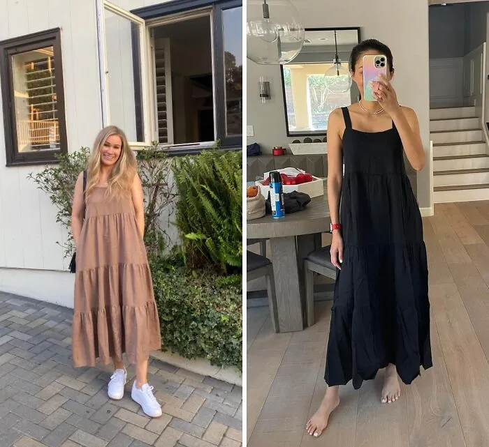 Flow Freely: The <span Style="Font:inherit;color:#d74b1f;"> Britt Tiered Maxi Tent Dress </Span>  Brings Breezy Vibes!