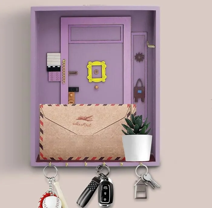Welcome Home, Friends Fans: <span Style="Font:inherit;color:#d74b1f;"> Monica’s Door Frame Key Holder & Cute Keychain</Span>!