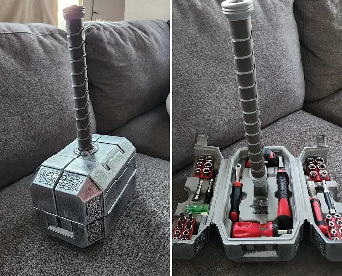 Unleash Your Inner Hero With The Robe Factory  <span Style="Font:inherit;color:#d74b1f;"> Marvel Thor Hammer</Span> Tool Set