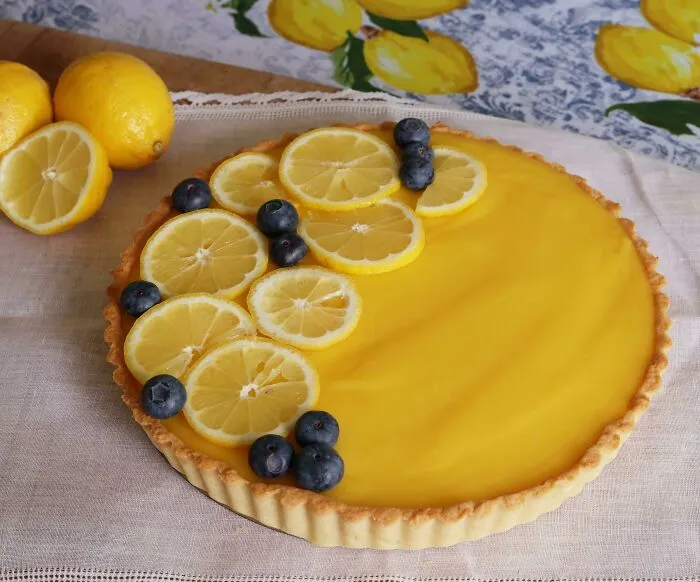 Tarta francesa de limón, estaba divina