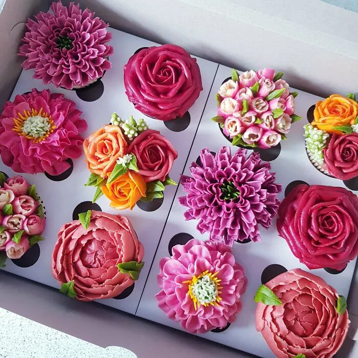 Flores de crema de mantequilla