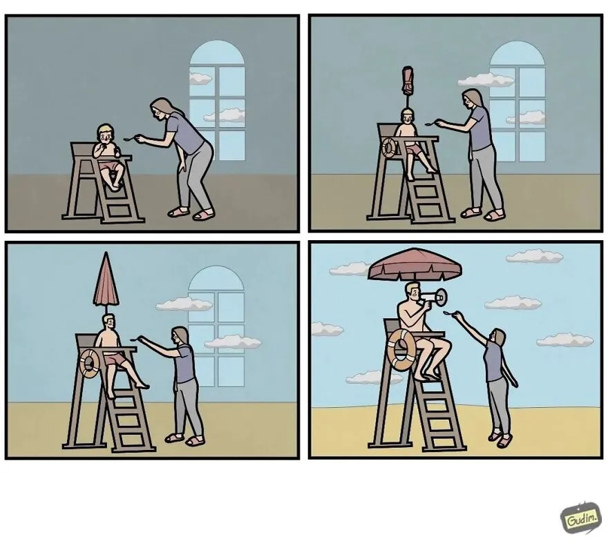 25 Cómics sarcásticos que tendrás que mirar 2 veces para entender, por Anton Gudim