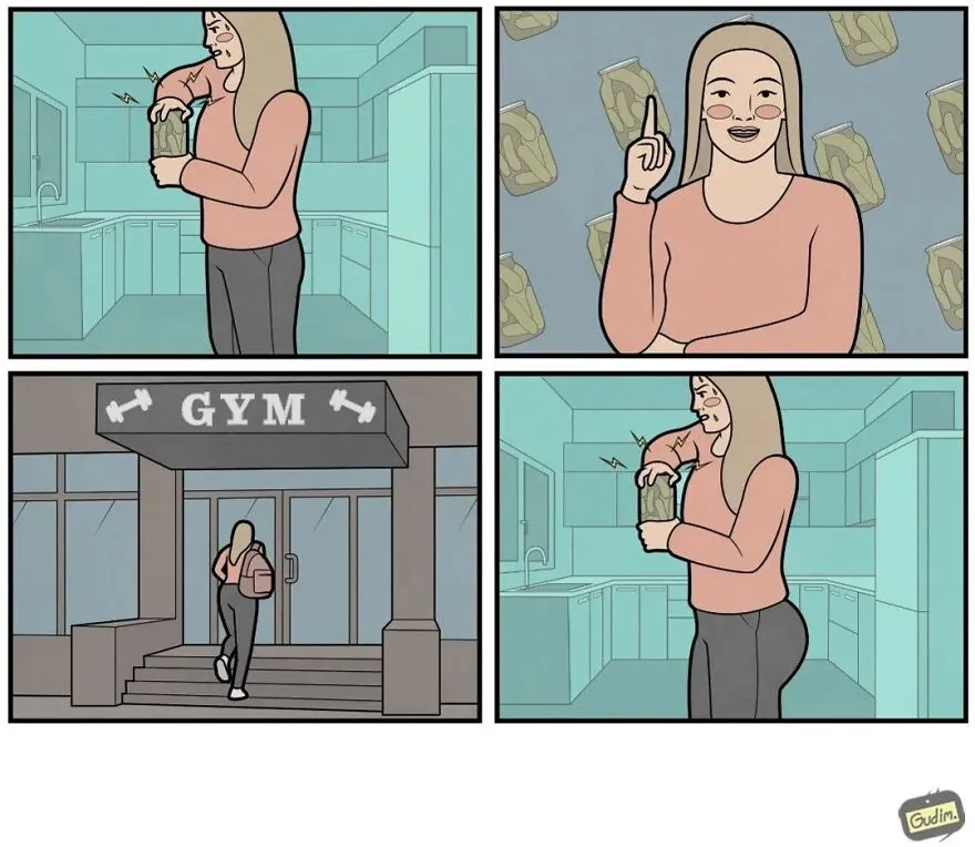 25 Cómics sarcásticos que tendrás que mirar 2 veces para entender, por Anton Gudim