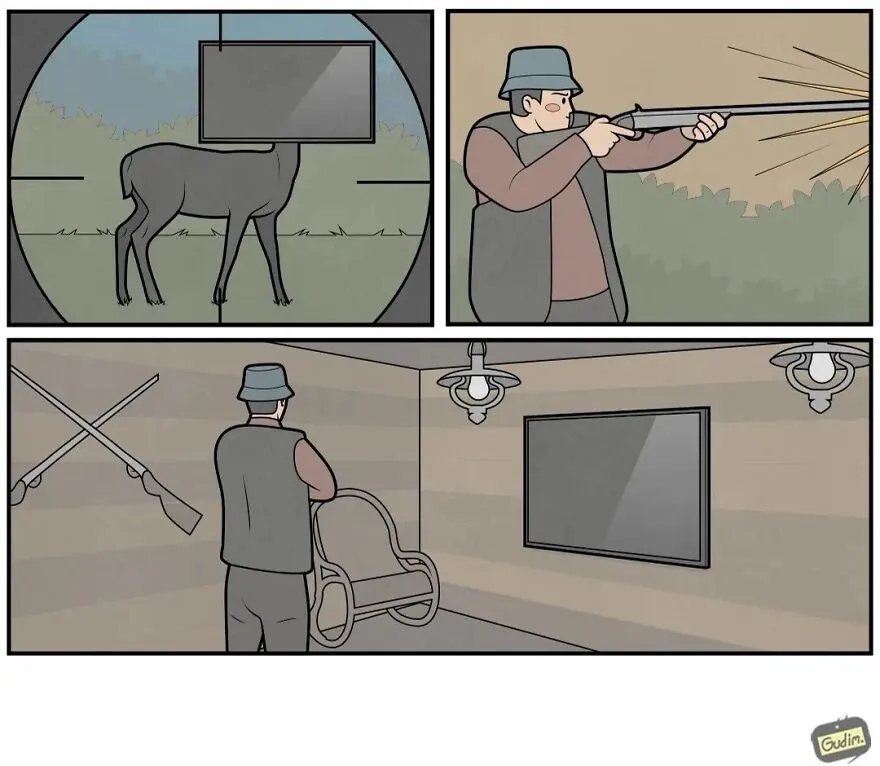 25 Cómics sarcásticos que tendrás que mirar 2 veces para entender, por Anton Gudim