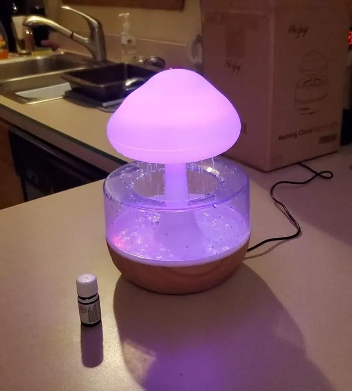 Find Serenity With <span Style="Font:inherit;color:#d74b1f;"> The Zen Raining Cloud</Span> Night Light Aromatherapy Essential Oil Diffuser