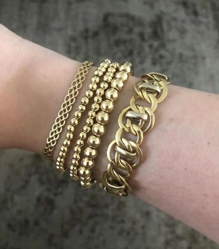 Beads Of Glory: Flaunt A <span Style="Font:inherit;color:#d74b1f;"> 14k Gold Plated Bracelet</Span> & Sparkle Every Day!