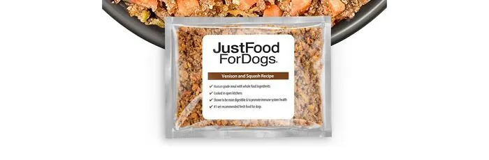 Best Fresh Food for Dogs with Allergies: JustFoodForDogs Venison and Squash