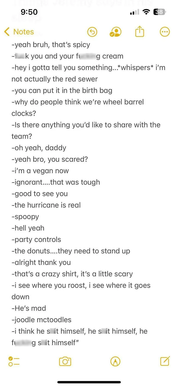 Things My Fiancé Says In His Sleep That I Started Documenting