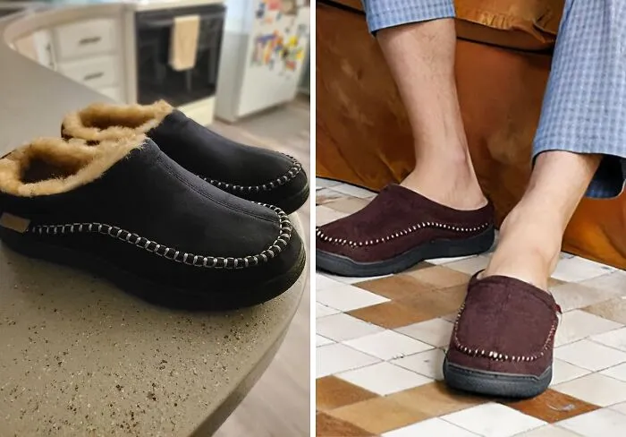 Cozy Comfort For Every Step: <span Style="Font:inherit;color:#d74b1f;"> Men's Slip-On Moccasin Slippers</Span>, Perfect For Lounging In Style
