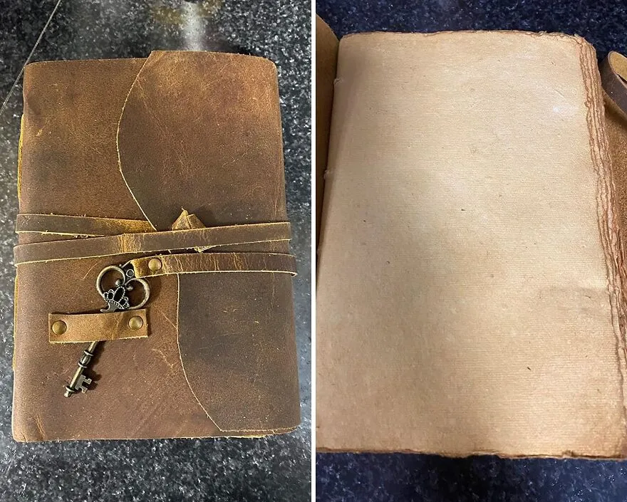 Whispers Of Magic: <span Style="Font:inherit;color:#d74b1f;"> Handmade Vintage Leather Journal </Span> For Your Mystical Musings
