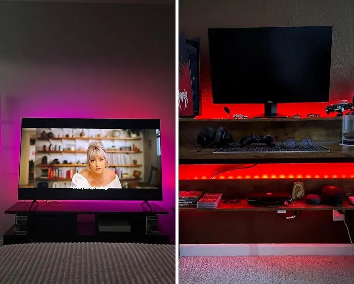 Brighten Up Your Space With <span Style="Font:inherit;color:#d74b1f;"> Smart LED Strip Lights </Span> - Sync With Music And Create A Custom Ambiance!