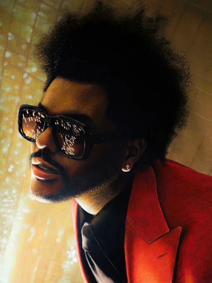 I’m An Artist Who Makes Realistic Color Penciled Drawings. Here’s A Drawing Of The Weeknd That I Recently Finished