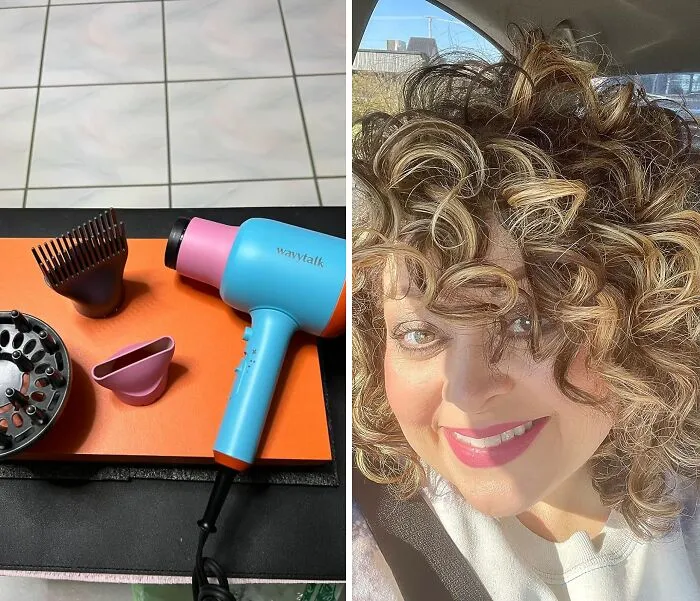 Pamper Your Curls: Wavytalk <span Style="Font:inherit;color:#d74b1f;"> Professional Ionic Hair Dryer </Span> With Diffuser And Concentrator For Curly Hair!