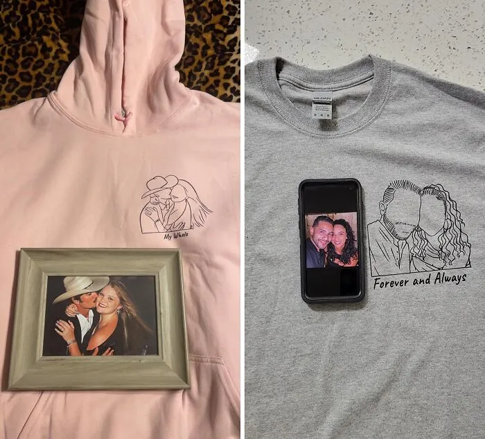 Close In Heart & Style: <span Style="Font:inherit;color:#d74b1f;"> Custom Hoodies And T-Shirts</Span>, Your Own Photo Love Token!