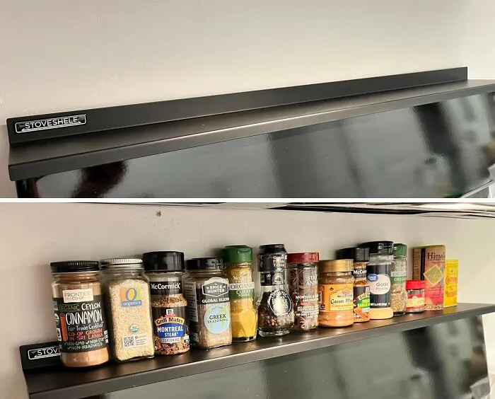 Add Space, Not Clutter: <span Style="Font:inherit;color:#d74b1f;"> Stoveshelf's Magnetic Spice Rack</Span> For Easy Access!