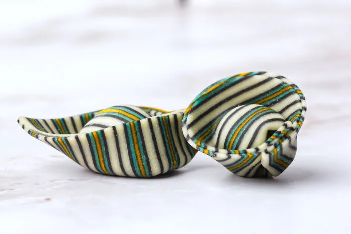 Striped Tortellino, Cappelletto Filled With Ricotta Spinach