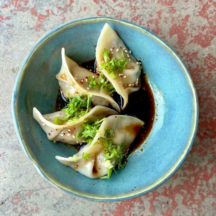 Handmade Dumplings In A Handmade Bowl