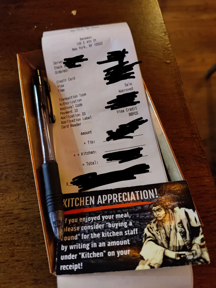 Now I'm Suggested To Tip The Kitchen As Well?