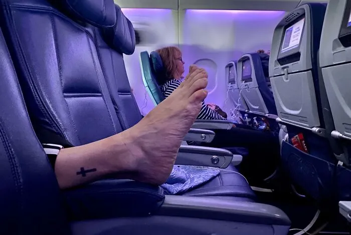 Luckily Had No One Sitting In My Row For A 10-Hour Flight And Then… This