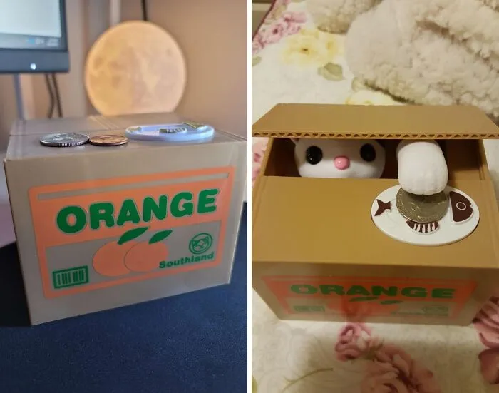Make Saving Fun With <span Style="Font:inherit;color:#d74b1f;"> The Stealing Coin Cat Box</Span>: Watch As The Adorable Cat "Steals" Your Coins For Safekeeping
