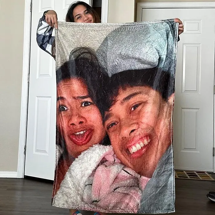 Wrap Yourself In Memories: <span Style="Font:inherit;color:#d74b1f;"> Photo Print Custom Blanket </Span> For Personalized Comfort!