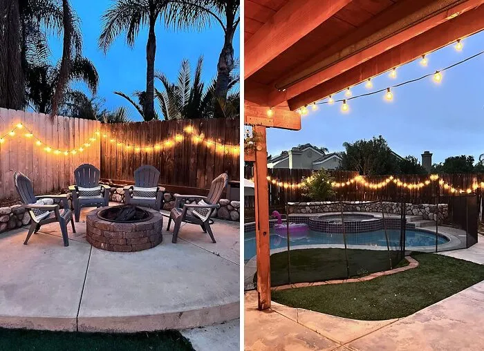 Add Some Sparkle To The Late-Night Chill: The Warm Glow Of <span Style="Font:inherit;color:#d74b1f;"> Outdoor String Lights </Span> Turns Your Outdoor Hang Spot Into Something Truly Magical!