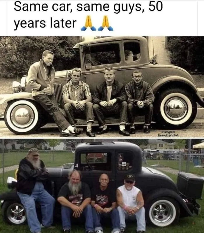 Same Car, Same Guys, 50 Years Later 🤩

facebook " Group " 
vintage / History Of Everything & Weird Facts
................................... .................................

.
.
.
.
.
#friends #friendship #50years #classic #memories💕 #50yearslater #hangout #memo #remembers #backday #memories #menory #friend #memory #backintheday #teenagers #friendships #remember #rememberwhen #50y #50yearsago #classiccars #oldcars #classiccar
...................................
.
.
.
.
.
.