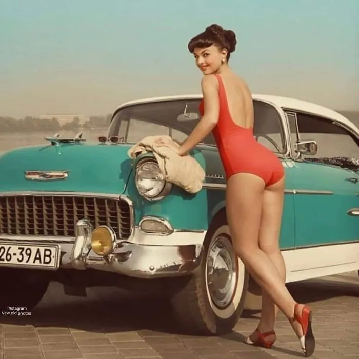 1955 Chevrolet Bel-Air 2-Dr Hardtop

facebook " Group " 
vintage / History Of Everything & Weird Facts
................................... .................................

.
.
.
#chevy #chevrolet #oldchevy #classiccar #1955chevy #chevrolets #oldchevy #belair #2dr #belair55 #chevy55 #classiccars #bikinigirl #car #cars #50s #americanclassiccars #1950scars #1950s #oldcars #bikini #redbikini #bikinis
...................................

.
.