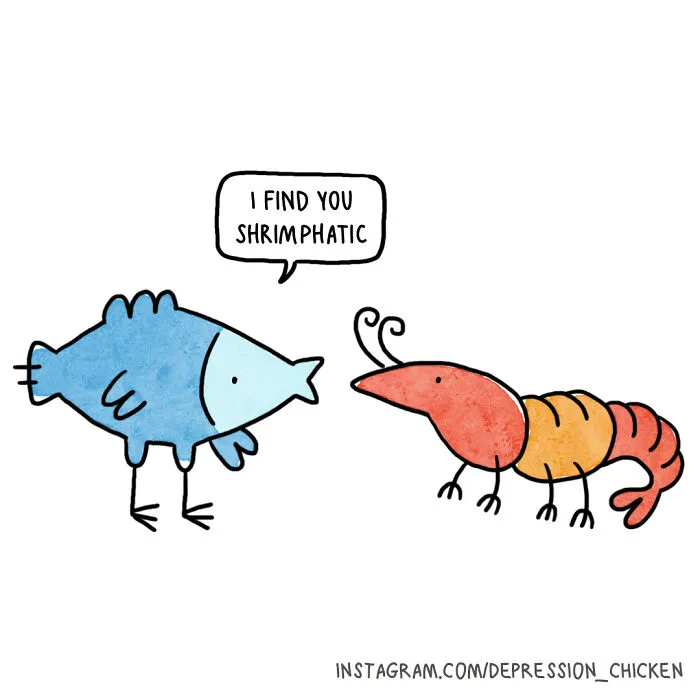 32 Comics Featuring The Character Birdfish, Inspired By My Friends And The Conversations I Have With Them (New Pics)