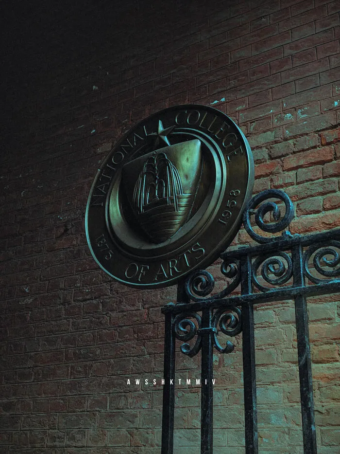 Badge Of Nca On The Main Gate Of College