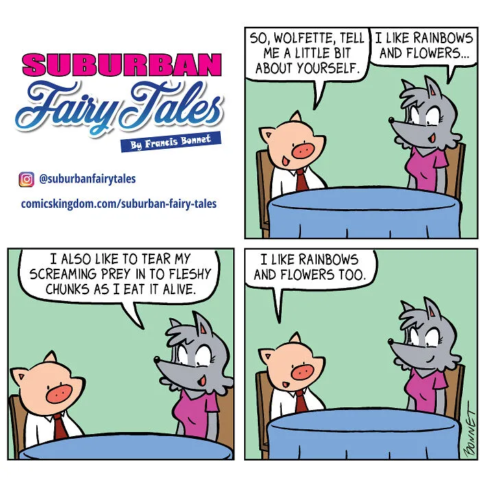 I Made 20 Comics Showcasing A Little Pig's Dating Fails