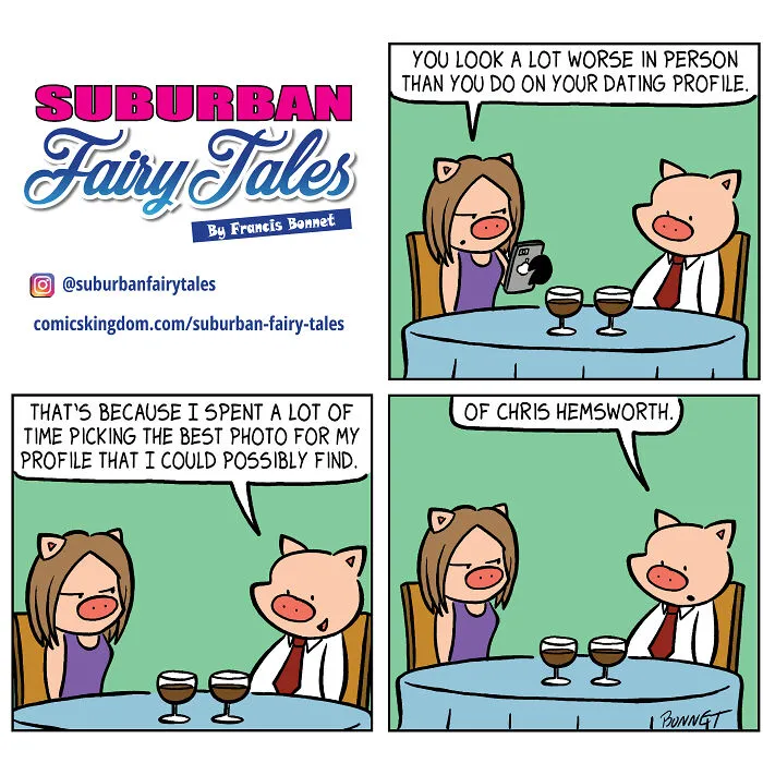 I Made 20 Comics Showcasing A Little Pig's Dating Fails