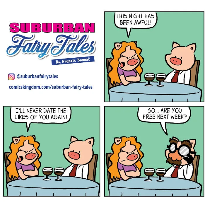 I Made 20 Comics Showcasing A Little Pig's Dating Fails