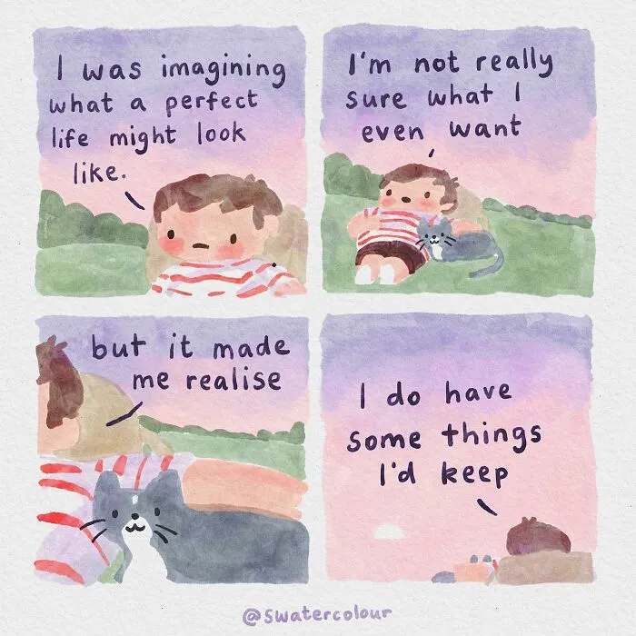 Artist Draws Wholesome Watercolor Comics About Mental Health (37 New Pics)