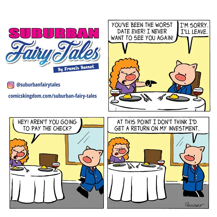 I Made 20 Comics Showcasing A Little Pig's Dating Fails