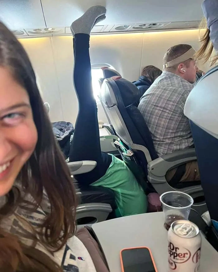 One Batch Of Clear Air Turbulence, And That Passenger Will Need More Than Yoga To Repair Their Back