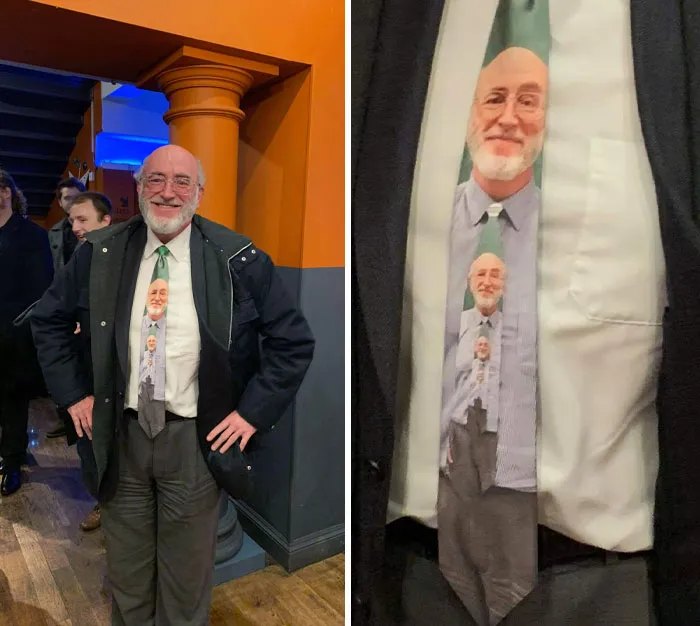 My Math Lecturer Is Wearing A Tie With An Infinite Version Of Himself