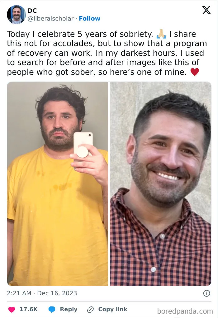 What A Great Change. I Hope These Pictures Will Inspire Someone