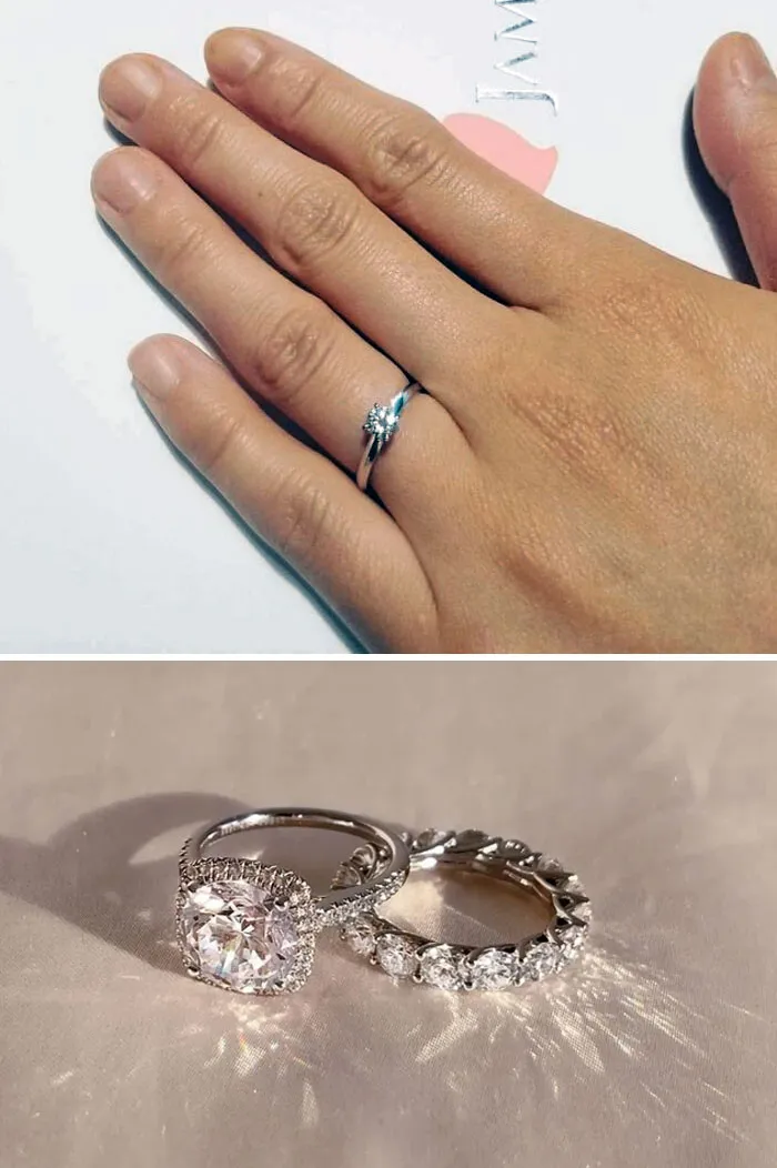 7 Years Ago She Said "Yes" To Me With This $500 Fruity Pebble Of A Diamond When I Was Broke. I Make $200k Now. I Surprised Her With An Upgrade For Valentine's Day
