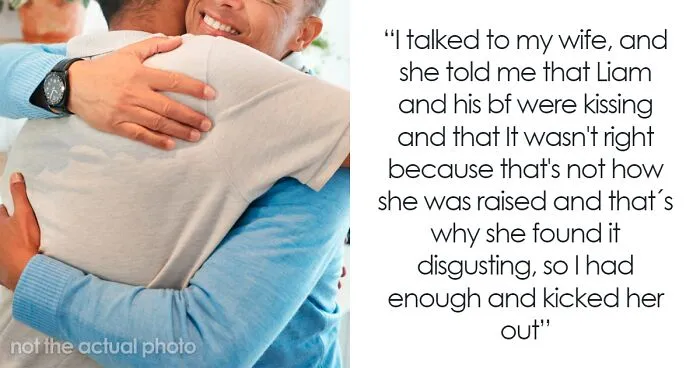 Man Hugs And Kisses Gay Son, Angers Homophobic Wife