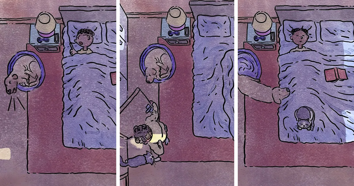 5 Emotivos cómics sobre la vida con un perro y un gato, por Ademar Vieira